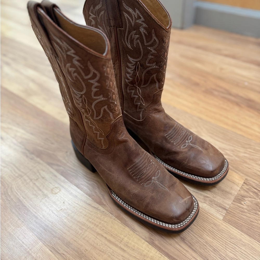 Brown Leather Western Boots